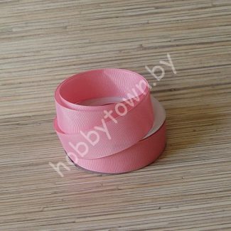 Лента репсовая, ширина 25мм, (цв.розовый 253) 1 метр