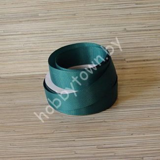 Лента репсовая, ширина 25мм, (цв.тёмно-зелёный 249) 1 метр