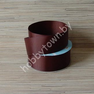 Лента репсовая, ширина 38 мм, (цв.холодный коричневый 868) 1 метр