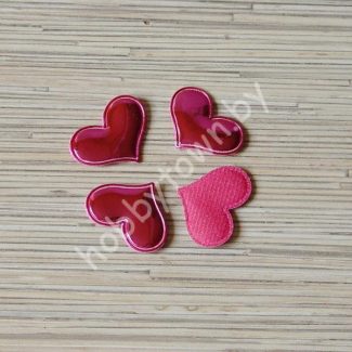 Патч глянец “Сердце” 3,6x3 см (цв. фуксия) 1шт.