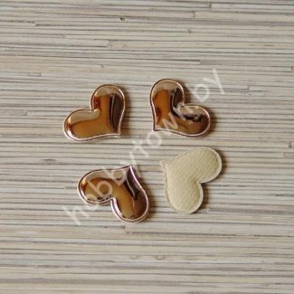 Патч глянец “Сердце” 3,6x3 см (цв. красное золото) 1шт.