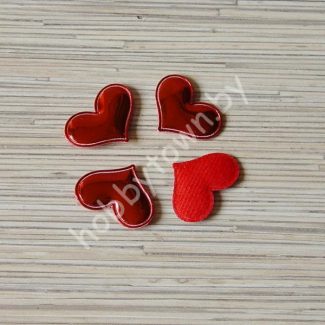 Патч глянец “Сердце” 3,6x3 см (цв. красный) 1шт.