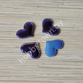 Патч глянец “Сердце” 3,6x3 см (цв. синий) 1шт.