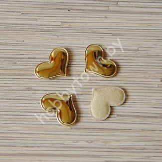 Патч глянец “Сердце” 3,6x3 см (цв. золото) 1шт.