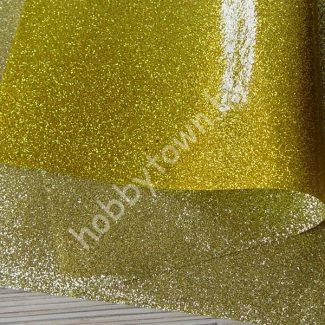 Пленка двухсторонняя глянец/ матовый Глиттер 0,5 мм (цв.золото)
