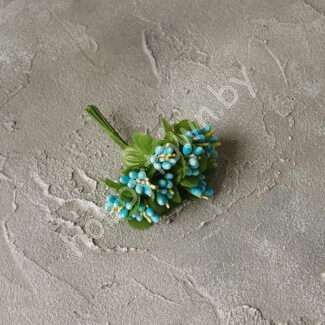 Букетик из сборных тычинок двухцветный (цв. голубой-жёлтый) 10 шт./букет