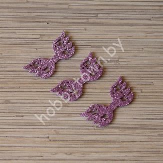 Патч-вырубка Крылья ажурные 55x20 мм (цв.сиреневый) 1шт.