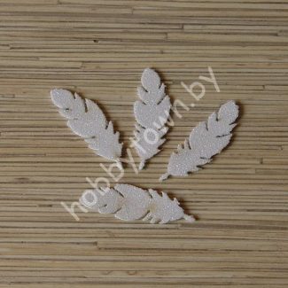 Патч-вырубка Перо 55x16 мм (цв.белый) 1шт.