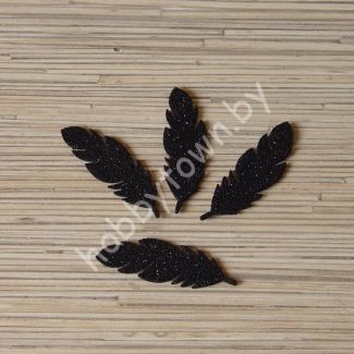 Патч-вырубка Перо 55x16 мм (цв.чёрный) 1шт.