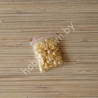 Полубусины под жемчуг 8 мм (цв. бежевый 120) 50 шт.