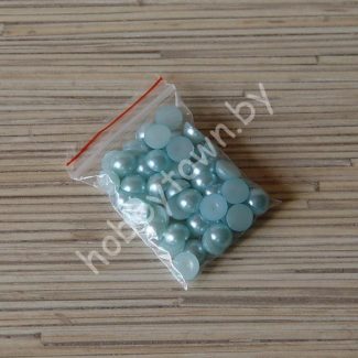 Полубусины под жемчуг 8 мм (цв. голубой 98) 50 шт.