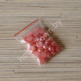 Полубусины под жемчуг 8 мм (цв. коралловый 508) 50 шт.