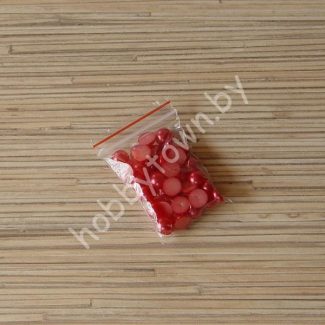 Полубусины под жемчуг 8 мм (цв. красный 122) 50 шт.
