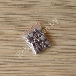 Полубусины под жемчуг 8 мм (цв. серый 89) 50 шт.