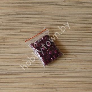 Полубусины под жемчуг 8 мм (цв. сливовый 521) 50 шт.