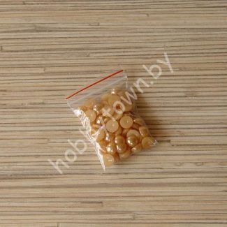 Полубусины под жемчуг 8 мм (цв. св-коричневый) 50 шт.