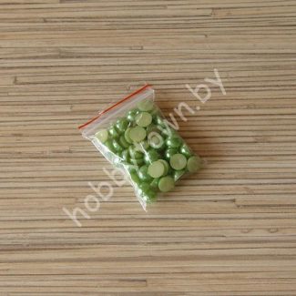 Полубусины под жемчуг 8 мм (цв. зелёный 510) 50 шт.