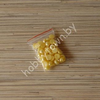 Полубусины под жемчуг 8 мм (цв. жёлтый 81) 50 шт.