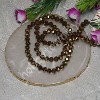 Бусины стеклянные Rondelle, металлик 6 мм (цв.коричневый 202) 10 шт.