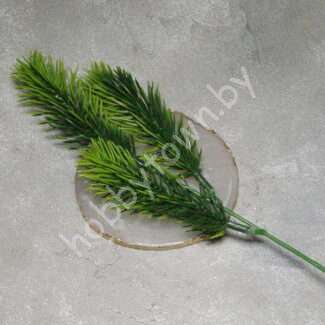 Веточка декоративная "Хвоя" 20 см (цв. зелёный) 1 шт.