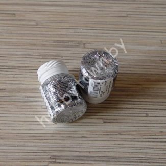 Декоративные блестки LuxGlitter, 20мл (цв. серебро палочки 0,2х1,5 мм)