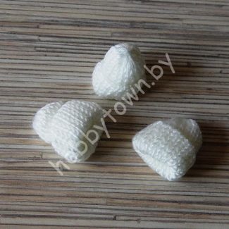 Фурнитура Шапочка вязаная 35x35 мм (цв.белый) 1шт.