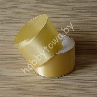 Лента атласная 50 мм (цв. св-бежевый к157) 1 метр