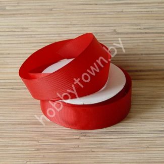 Лента репсовая, ширина 25мм, (цв.бордовый 33) 1 метр