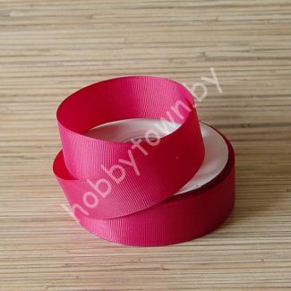 Лента репсовая, ширина 25 мм, (цв.фуксия 27) 1 метр