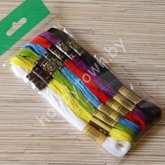 Нитки мулине набор Школьный 10 м 7 мотков (цв.микс)