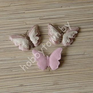 Патч тканевый Бабочка 5,0x3,5 см (цв. розовый) 1шт.