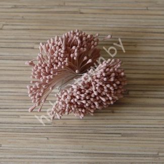 Тычинки матовые 2 мм (цв. пыльная роза) 60 шт.