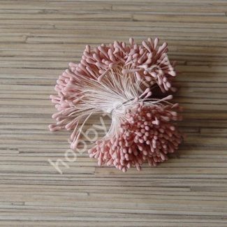 Тычинки матовые 2 мм (цв. розовый персик) 60 шт.