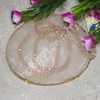 Бусины стеклянные Rondelle, 4 мм (цв.розовый 594) 10 шт.