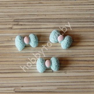 Кабошон Бантик 20 мм (цв. аквамарин) 1шт.