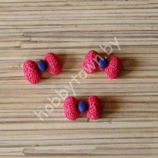 Кабошон Бантик 20 мм (цв. малиновый) 1шт.