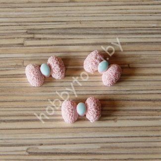 Кабошон Бантик 20 мм (цв. розовый) 1шт.