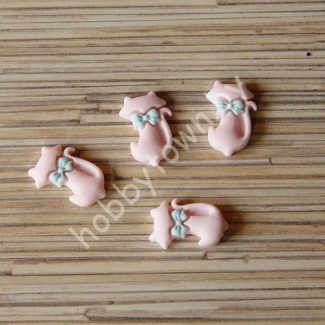 Кабошон Котик пластик 25 мм (цв. розовый) 1шт.