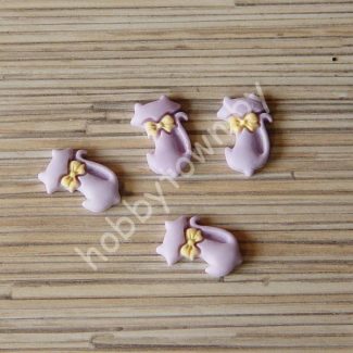 Кабошон Котик пластик 25 мм (цв. сиреневый) 1шт.