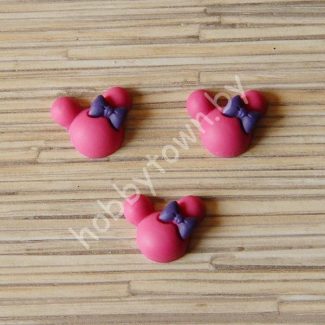 Кабошон Минни Маус матовый 23x18 мм (цв. фуксия) 1шт.