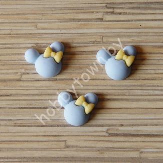 Кабошон Минни Маус матовый 23x18 мм (цв. голубой) 1шт.