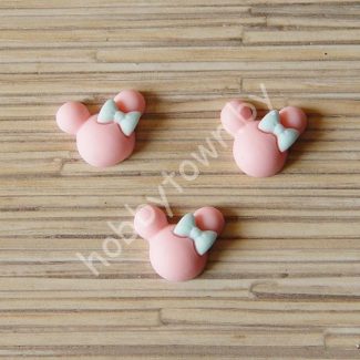 Кабошон Минни Маус матовый 23x18 мм (цв. св-розовый) 1шт.