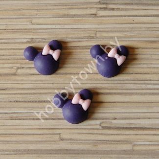 Кабошон Минни Маус матовый 23x18 мм (цв. тёмно-синий) 1шт.