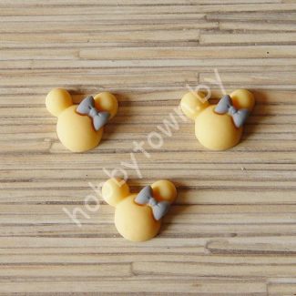 Кабошон Минни Маус матовый 23x18 мм (цв. жёлтый) 1шт.