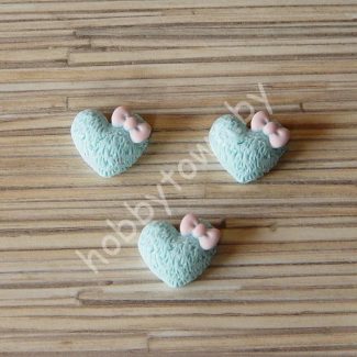 Кабошон Сердечко 20 мм (цв. аквамарин) 1шт.