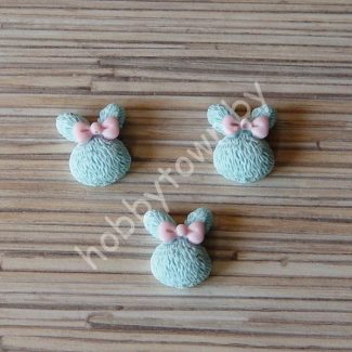 Кабошон Зайка 20 мм (цв. аквамарин) 1шт.