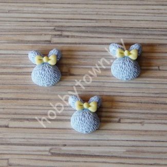 Кабошон Зайка 20 мм (цв. голубой) 1шт.