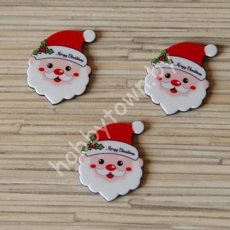 Кабошон акриловый Дед Мороз 38x28 мм 1шт.