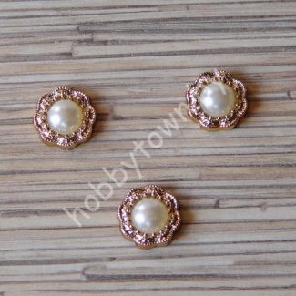 Кабошон флоризель пластик 18 мм (цв.золото) 1шт.