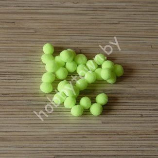 Помпоны Premium 1,5 см (цв. неоновый лаймовый) 10 шт.